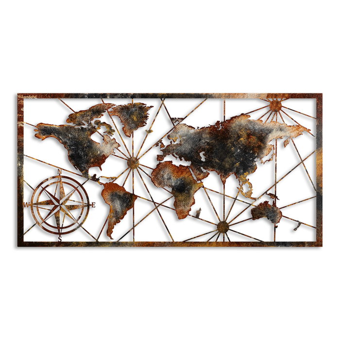Wallity World Map Large - 3 Multicolor Wallity World Map Large - 3 Multicolor